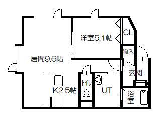 ツタンカーメン(1LDK/1階)の間取り写真