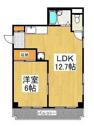 ランドフォレスト所沢(1LDK/2階)の間取り写真