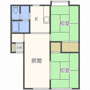 サンライフMAY(2LDK/1階)の間取り写真