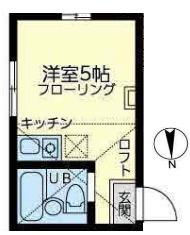 ブルーノート・キャンパス(ワンルーム/2階)の間取り写真