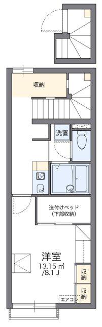 レオパレスあわの(1K/2階)の間取り写真