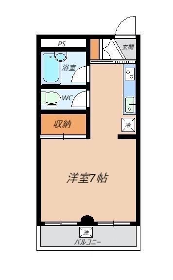 アルファ第2ビル(1K/3階)の間取り写真