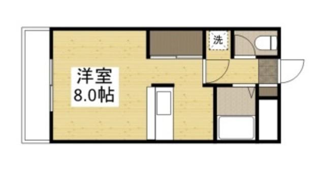 プレアール笹沖(ワンルーム/1階)の間取り写真