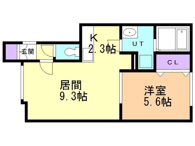 LA MIA STORIA(1LDK/2階)の間取り写真