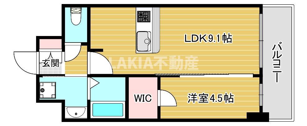 プレサンス DOMECITY コレーレ(1LDK/3階)の間取り写真