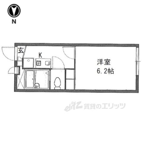レオパレスシオン(1K/1階)の間取り写真