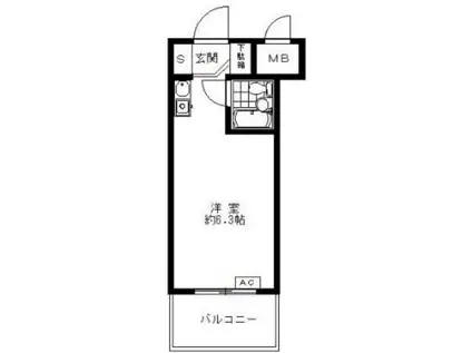 ダイアパレスステーションプラザ前橋I(ワンルーム/5階)の間取り写真