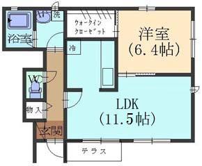DEAR ZEN(1LDK/1階)の間取り写真