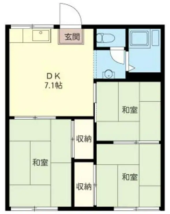 南山ハイツA 1階階 間取り