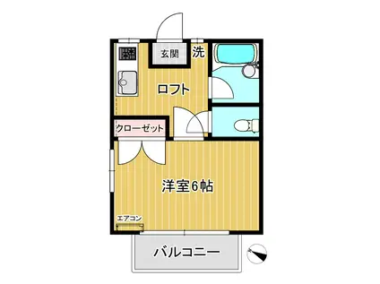 オレンジハウス(1SK/1階)の間取り写真