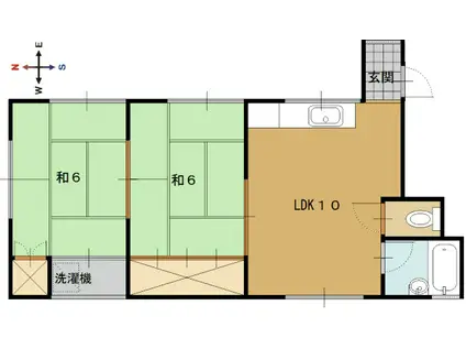 メゾン常(2LDK/2階)の間取り写真