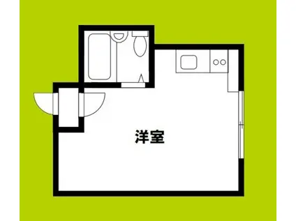 大宝上本町ロイヤルハイツ(ワンルーム/4階)の間取り写真