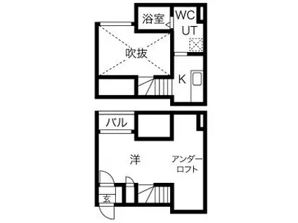 IL MAGO TSURUMAI(ワンルーム/1階)の間取り写真