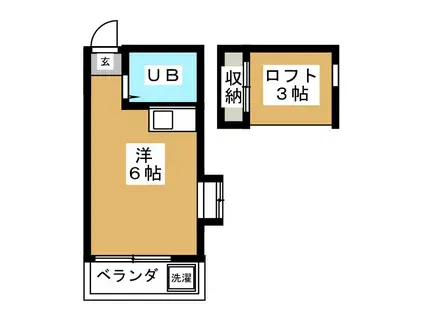 メゾネットみょうれんじ(ワンルーム/2階)の間取り写真