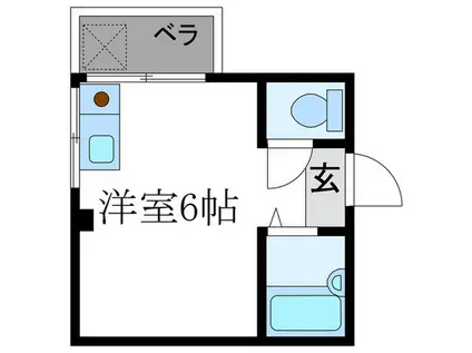 ルアナ京都下鴨(ワンルーム/2階)の間取り写真
