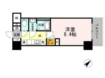 JPノイエ早稲田(1K/3階)の間取り写真