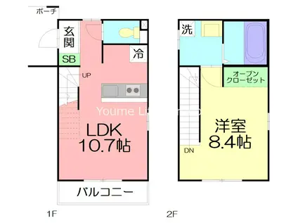 フォルストヴィラ鵠沼(1LDK/1階)の間取り写真