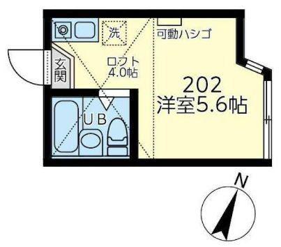 ユナイト上町ランドシュタイナー(ワンルーム/2階)の間取り写真
