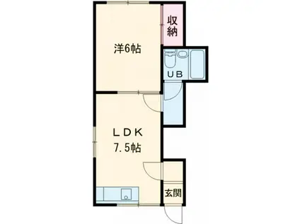 コーポ泉州(1DK/3階)の間取り写真