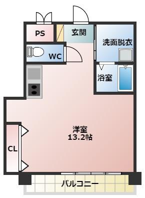 CASA DE PERLA(ワンルーム/2階)の間取り写真