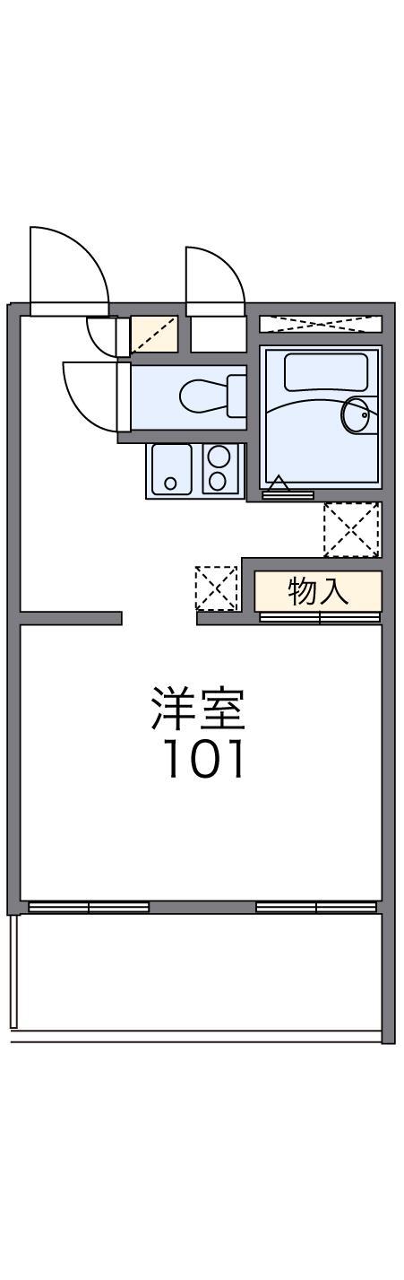 レオパレスサンライト弐番館(1K/2階)の間取り写真