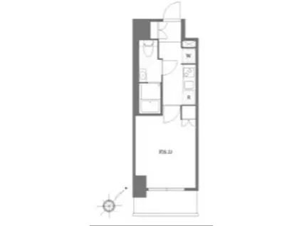 エヌステージ秦野駅前(1K/8階)の間取り写真