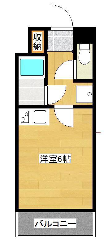 シャルム小倉中津口(ワンルーム/11階)の間取り写真