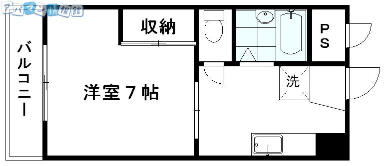デイブレイクタウン(1K/3階)の間取り写真