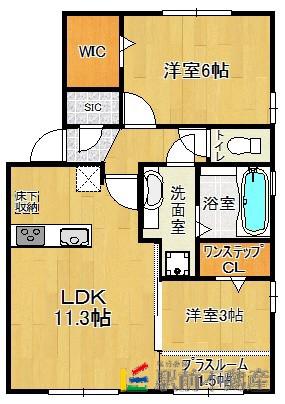 ベルフォーレ(2LDK/1階)の間取り写真