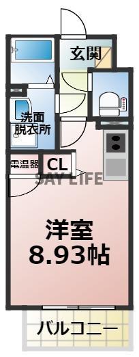 アート徳庵(ワンルーム/3階)の間取り写真