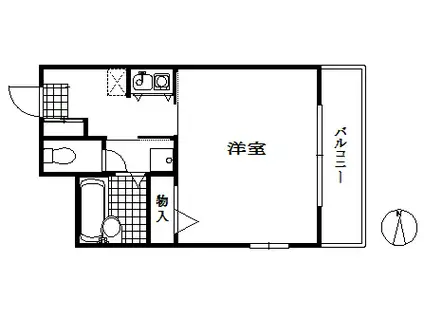 賢泰ビル(1K/4階)の間取り写真