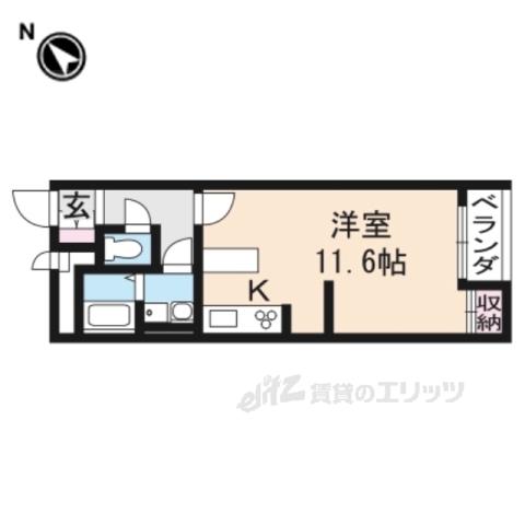 レオネクスト玉水(1K/2階)の間取り写真