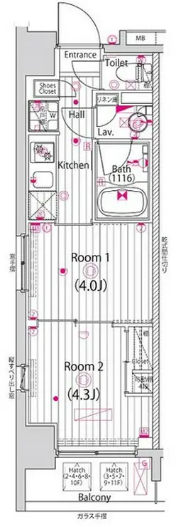 グランド・ガーラ木場 6階階 間取り