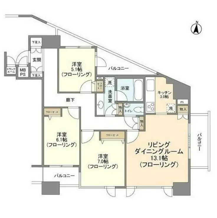 HF白金高輪レジデンス 8階階 間取り