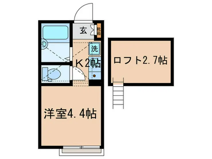ポンデロッサ小田弐番館 2階階 間取り