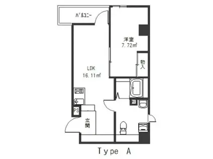 グレースヒル曙(1LDK/4階)の間取り写真