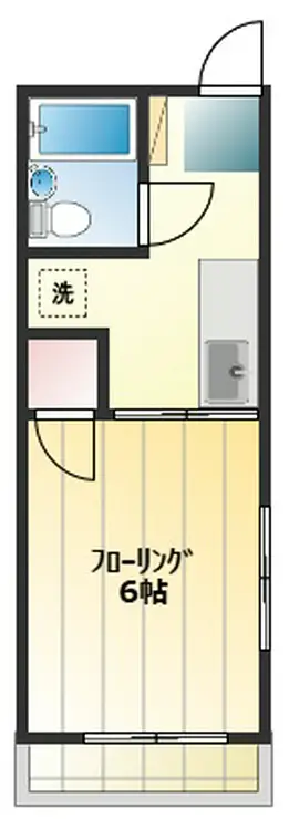 シティハイムフラワーコーポ 2階階 間取り