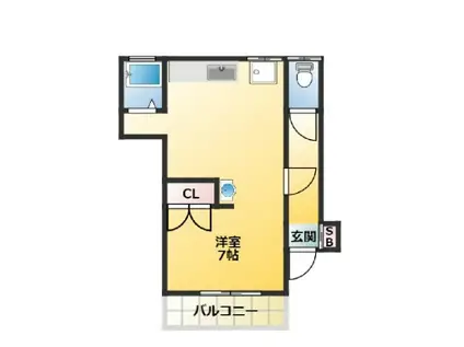 サニネス阿佐ヶ谷A(ワンルーム/2階)の間取り写真