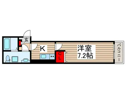 MBレジデンス(1K/1階)の間取り写真