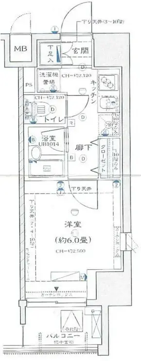 アーバンファースト両国 8階階 間取り