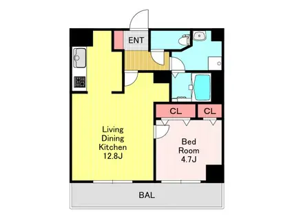 PLUS-D(1LDK/5階)の間取り写真
