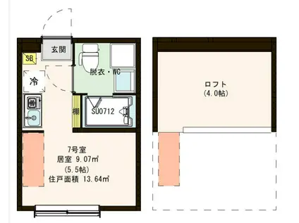 パークテラス大泉学園(ワンルーム/1階)の間取り写真