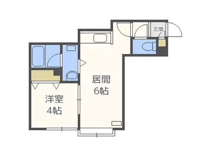 VERY(1DK/2階)の間取り写真