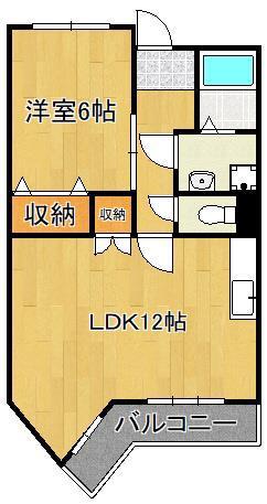 スタンフォード(1LDK/5階)の間取り写真