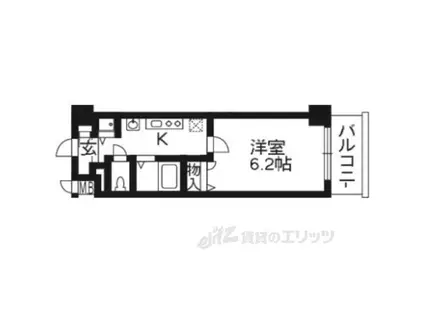 プレサンス京都鴨川彩華(1K/3階)の間取り写真