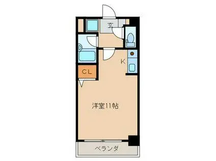 アクセス砂津(ワンルーム/5階)の間取り写真