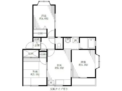 プラザ天神PART1(3DK/2階)の間取り写真