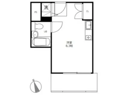 MKフィオーレII(ワンルーム/3階)の間取り写真