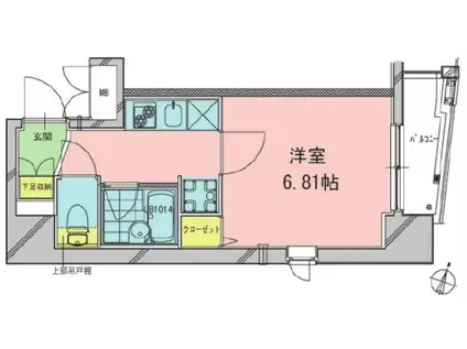 本郷エーワン東大前(1K/3階)の間取り写真