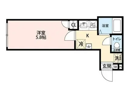 グランクオール中村橋(1K/2階)の間取り写真